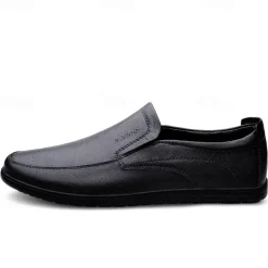Men's Slip-On Faux Leather Loafers with Lightweight Sole – Comfortable and Stylish for Business, Casual and Daily Wear
