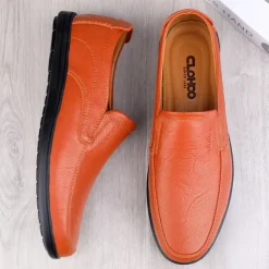 Men's Slip-On Faux Leather Loafers with Lightweight Sole – Comfortable and Stylish for Business, Casual and Daily Wear