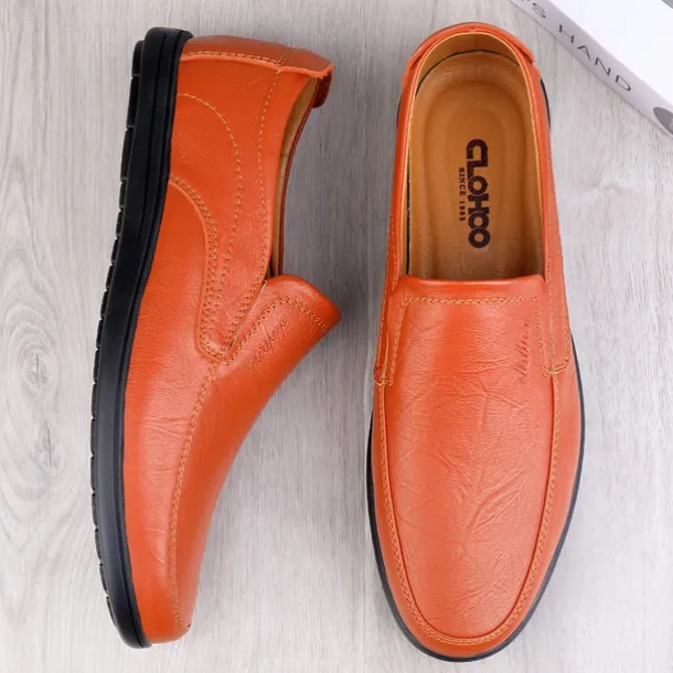 Men's Slip-On Faux Leather Loafers with Lightweight Sole – Comfortable and Stylish for Business, Casual and Daily Wear