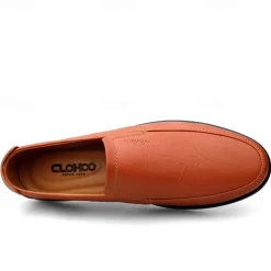 Men's Slip-On Faux Leather Loafers with Lightweight Sole – Comfortable and Stylish for Business, Casual and Daily Wear