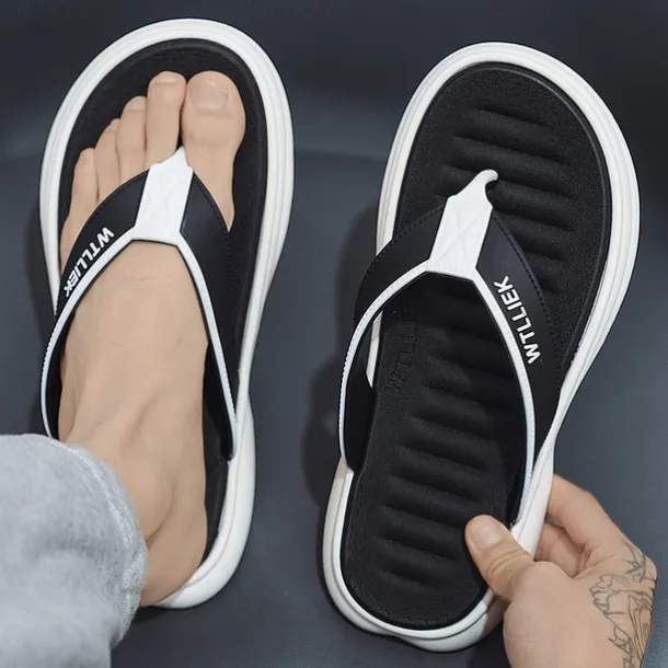 Men's Slippers & Flip-Flops Flat Sandals Flip-Flops Walking Casual Beach Daily EVA Breathable Black Blue Khaki Summer