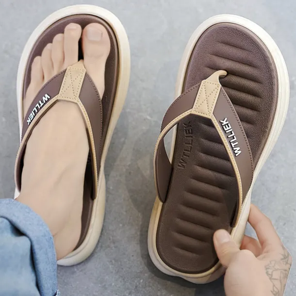 Men's Slippers & Flip-Flops Flat Sandals Flip-Flops Walking Casual Beach Daily EVA Breathable Black Blue Khaki Summer
