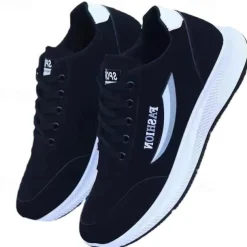 Men's Sneakers Casual Daily Office & Career Canvas Breathable Lace-up Black Red Black Summer Spring