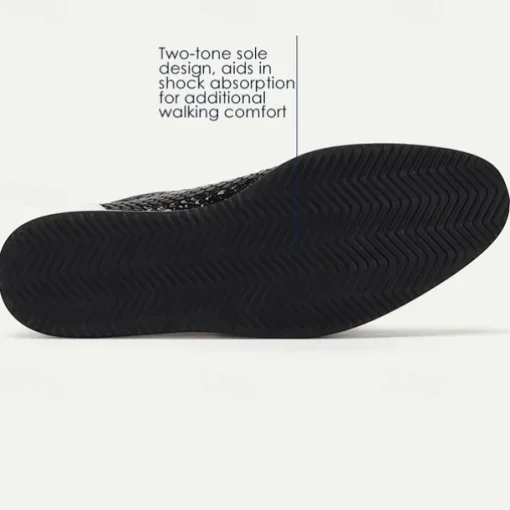 Men's Sneakers Dress Sneakers Leather Italian Full-Grain Cowhide Slip Resistant Lace-up Black