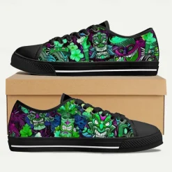 Men's Sneakers Print Shoes Plus Size Classic Casual Beach Outdoor Daily Canvas Comfortable Slip Resistant Lace-up Yellow Red Blue