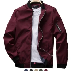 Men's Softshell Flight Bomber Jacket Military Tactical Jacket Slim Fit Casual Outdoor Sun Protection Quick Dry Lightweight Windbreaker Jacket Trench Coat Outerwear Top Full Zipper Hunting Fishing