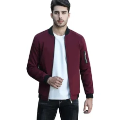 Men's Softshell Flight Bomber Jacket Military Tactical Jacket Slim Fit Casual Outdoor Sun Protection Quick Dry Lightweight Windbreaker Jacket Trench Coat Outerwear Top Full Zipper Hunting Fishing