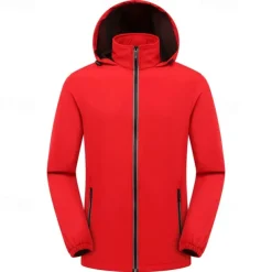 Men's Softshell Jacket Hiking Jacket Outdoor Windproof Quick Dry Lightweight Jacket Windbreaker Jacket Traveling Black White Red Navy Blue Royal Blue