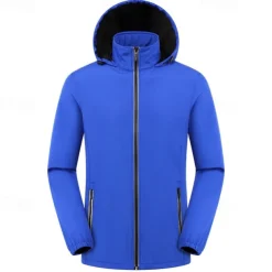 Men's Softshell Jacket Hiking Jacket Outdoor Windproof Quick Dry Lightweight Jacket Windbreaker Jacket Traveling Black White Red Navy Blue Royal Blue
