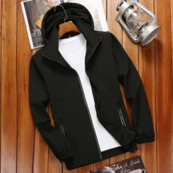 Men's Softshell Jacket Hiking Jacket Outdoor Windproof Quick Dry Lightweight Jacket Windbreaker Jacket Traveling Black White Red Navy Blue Royal Blue