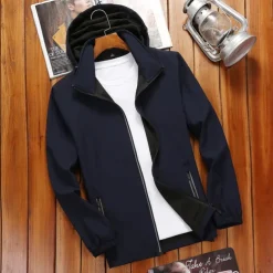 Men's Softshell Jacket Hiking Jacket Outdoor Windproof Quick Dry Lightweight Jacket Windbreaker Jacket Traveling Black White Red Navy Blue Royal Blue