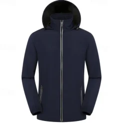 Men's Softshell Jacket Hiking Jacket Outdoor Windproof Quick Dry Lightweight Jacket Windbreaker Jacket Traveling Black White Red Navy Blue Royal Blue