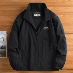 Men's Softshell Jacket Hiking Jacket Outdoor Windproof Water Resistant Windbreaker Jacket Traveling Black Dark Green Khaki Dark Blue Grey