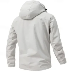 Men's Softshell Jacket Hiking Jacket Outdoor Windproof Water Resistant Windbreaker Jacket Traveling Dark Grey Black White Blue Light Grey