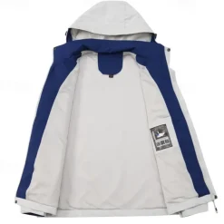 Men's Softshell Jacket Hiking Jacket Outdoor Windproof Water Resistant Windbreaker Jacket Traveling Dark Grey Black White Blue Light Grey