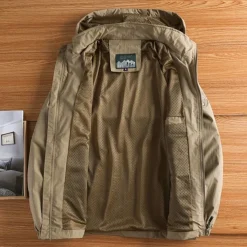 Men's Softshell Jacket Hiking Jacket Outdoor Color Block Windproof Water Resistant Hoodie Windbreaker Jacket Camping / Hiking / Caving Traveling Black Army Green Blue Khaki