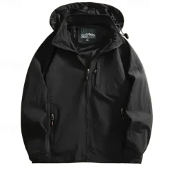 Men's Softshell Jacket Hiking Jacket Outdoor Color Block Windproof Water Resistant Hoodie Windbreaker Jacket Camping / Hiking / Caving Traveling Black Army Green Blue Khaki