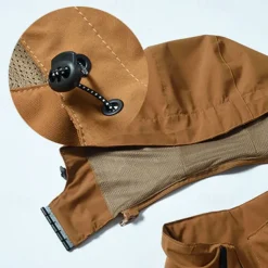 Men's Softshell Jacket Hiking Jacket Outdoor Color Block Windproof Water Resistant Hoodie Windbreaker Jacket Camping / Hiking / Caving Traveling Black White Blue Brown