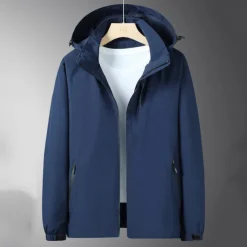 Men's Softshell Jacket Hiking Jacket Outdoor Windproof Water Resistant Lightweight Jacket Windbreaker Jacket Traveling Black White Navy Blue Blue