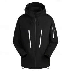 Men's Softshell Jacket Hiking Jacket Outdoor Patchwork Windproof Water Resistant Windbreaker Jacket Traveling Black Yellow Light Blue Grey