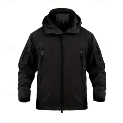 Men's Softshell Jacket Hiking Jacket Outdoor Color Block Windproof Water Resistant Hoodie Windbreaker Jacket Camping / Hiking / Caving Traveling Black Green Khaki Grey