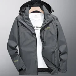 Men's Softshell Jacket Hiking Jacket Rain Jacket Outdoor Windproof Water Resistant Lightweight Windbreaker Jacket Traveling Black Army Green Blue Grey