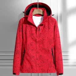 Men's Softshell Jacket Hiking Jacket Outdoor Camo Windproof Water Resistant Windbreaker Jacket Traveling Black Ivory Red Dark Blue