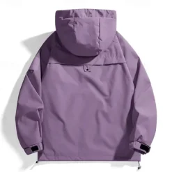 Men's Softshell Jacket Hiking Jacket Outdoor Windproof Water Resistant Windbreaker Jacket Traveling Black Purple Brown Green Khaki