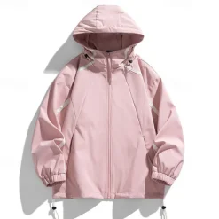 Men's Softshell Jacket Hiking Jacket Outdoor Windproof Windbreaker Jacket Traveling Black Pink Purple Green Khaki