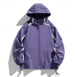 Men's Softshell Jacket Hiking Jacket Outdoor Windproof Windbreaker Jacket Traveling Black Pink Purple Green Khaki