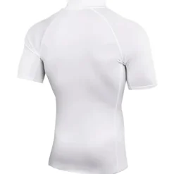 Men's Sport Polo Golf Shirt Casual Daily Stand Collar Quarter Zip Short Sleeve Fashion Basic Solid Color Color Block Zipper Summer Regular Fit Black White Dark Blue Gray Sport Polo