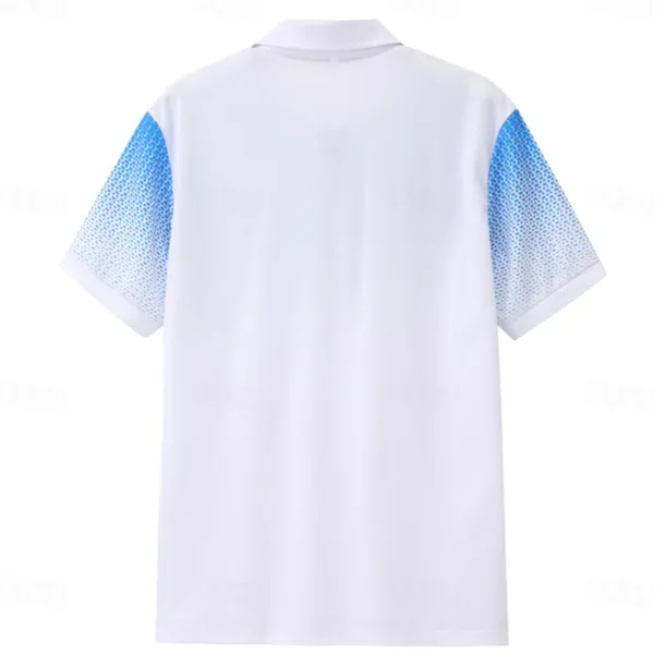 Men's Sport Polo Golf Shirt Casual Holiday Lapel Short Sleeve Fashion Basic Gradient Button Summer Regular Fit Wine Black White Navy Blue Orange Gray Sport Polo