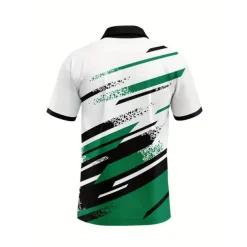 Men's Striped Sports Polo Shirts Golf Shirt Short Sleeve Polo Shirts Collared Shirts Casual Sportswear Vacation Wear Buttons 3D Print Black Red Blue