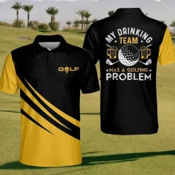 Men's Striped Sports Polo Shirts Golf Shirt Short Sleeve Polo Shirts Collared Shirts Casual Sportswear Vacation Wear Buttons 3D Print Yellow Red Royal Blue