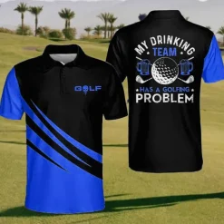 Men's Striped Sports Polo Shirts Golf Shirt Short Sleeve Polo Shirts Collared Shirts Casual Sportswear Vacation Wear Buttons 3D Print Yellow Red Royal Blue