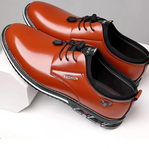 Men's Stylish Brown Lace-Up Casual Shoes – Comfortable Slip-On Sneakers for Everyday and Semi-Formal Wear