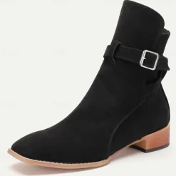 Men's Suede Jodhpur Dress Boots with Buckle Strap – Classic Ankle Boots for Business, Formal Events, and Smart Casual Wear