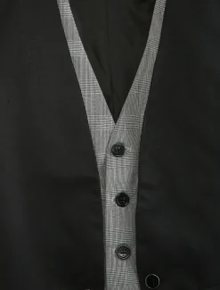 Men's Suit Vest Waistcoat Formal Wedding Work Business 1920s Smart Casual Cotton Polyester Solid Colored Slim Black Brown Vest