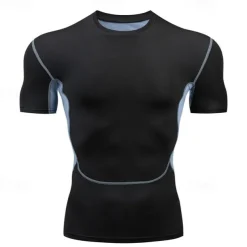 Men's Summer Shirt T shirt Tee Crew Neck Short Sleeve Sports & Outdoor Fitness Vacation Going out Casual Daily Breathable Soft Plain 1 2 Activewear Fashion Sport