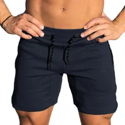 Men's Sweat Shorts Drawstring Elastic Waist Plain Breathable Sports Short Daily Beach Casual / Sporty Athleisure ArmyGreen Black Micro-elastic