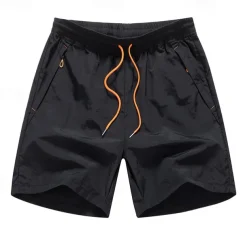 Men's Sweat Shorts Shorts Sport Daily Quick Dry Comfortable Pocket Drawstring Elastic Waist Plain Short Gymnatics Casual Activewear Black Navy Blue Micro-elastic