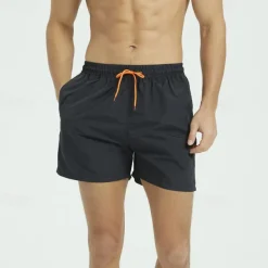 Men's Sweat Shorts Shorts Sport Daily Quick Dry Comfortable Pocket Drawstring Elastic Waist Plain Short Gymnatics Casual Activewear Black White Micro-elastic