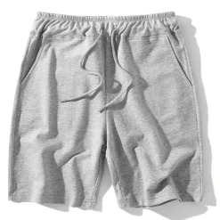 Men's Sweat Shorts Shorts Running Shorts Terry Shorts Pocket Plain Comfort Breathable Outdoor Daily Going out Fashion Casual Black White