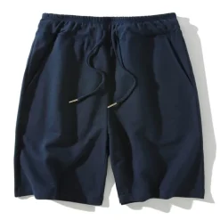 Men's Sweat Shorts Shorts Running Shorts Terry Shorts Pocket Plain Comfort Breathable Outdoor Daily Going out Fashion Casual Black White