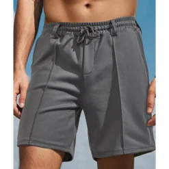 Men's Sweat Shorts Shorts Summer Shorts Beach Shorts Pocket Drawstring Elastic Waist Plain Comfort Breathable Short Outdoor Sports Classic Casual Black Brown