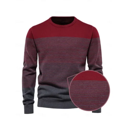 Men's Sweater Red Orange Beige Long Sleeve Top Golf Attire Clothes Outfits Wear Apparel
