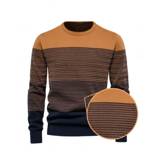 Men's Sweater Red Orange Beige Long Sleeve Top Golf Attire Clothes Outfits Wear Apparel
