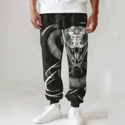 Men's Sweatpants Joggers 3D Print Skull Halloween Costumes Full Length Party Daily Casual Black Micro-elastic