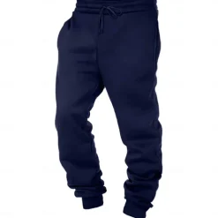 Men's Sweatpants Joggers Trousers Pocket Drawstring Elastic Waist Plain Comfort Soft Full Length Sports Outdoor Daily Fashion Casual Black White Micro-elastic