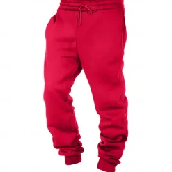 Men's Sweatpants Joggers Trousers Pocket Drawstring Elastic Waist Plain Comfort Soft Full Length Sports Outdoor Daily Fashion Casual Black White Micro-elastic